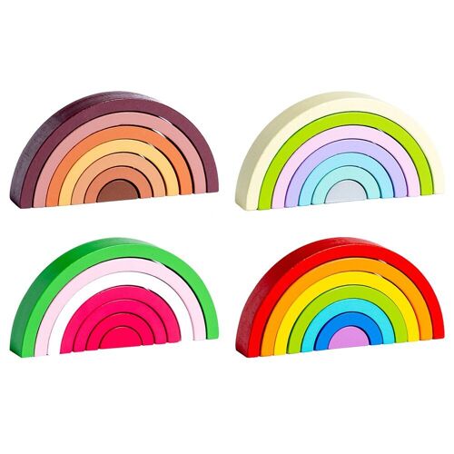 Puzzle De Construction À Empiler Arc-En-Ciel Montessori, Jeu À Empiler Arc-En-Ciel, Jouet Pour Enfants, Cadeau Pour Bébé, Jeu D'apprentissage