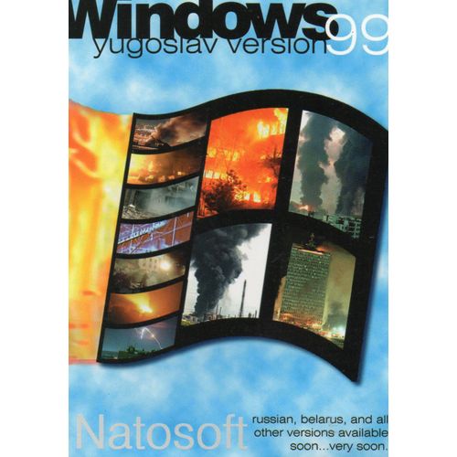 Carte Postale Windows 99 Natosoft Version Yugoslav Anti Otan 1999 Kosovo Serbie