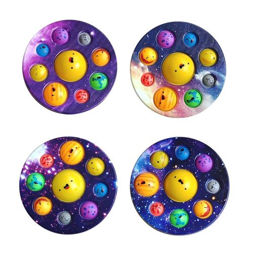 Jouet Pour Enfant Avec Huit Planètes, Porte-Clés, Jouet Sensoriel Éducatif Précoce, Jeu De Bulles, Autisme, Anxiété, Fidget