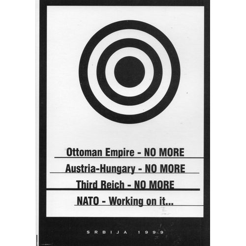 Kosovo 1999 Otan Yougoslavie Carte Postale Mythique Représentant Une Cible