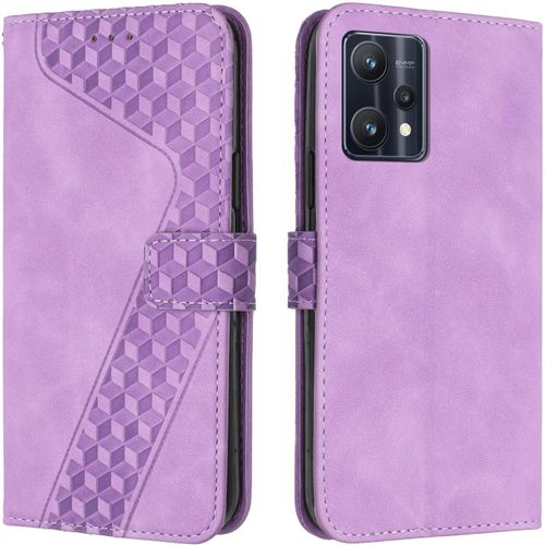 Coque Pour Realme 9 4g / Realme 9 Pro+ 5g, ¿¿Tui Housse Protection En Cuir Pu [Pochette De Portefeuille], Antichoc Etui ¿¿ Rabat Pour Realme 9 4g / Realme 9 Pro Plus 5g (Violet)