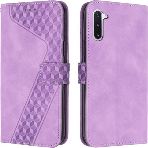 Coque Pour Samsung Galaxy Note 10 5g/4g, ¿¿Tui Housse Protection En Cuir Pu [Pochette De Portefeuille] [Magn¿¿Tique], Antichoc Etui ¿¿ Rabat Pour Samsung Note 10 5g/4g (Violet)