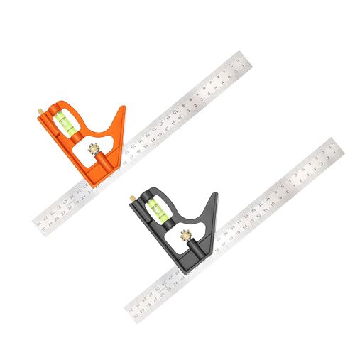 Rapporteur multifonction de 0 à 300mm, 90 degrés, détecteur d'angle métallique, outil de mesure pour l'utilisation d'arpentages en ingénierie domestique