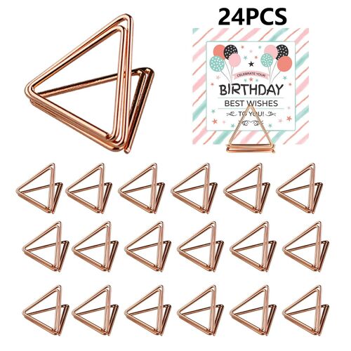 24/36pcs Créatif Métallique Or Cartes De Place De Numéro De Table Présentoirs Carte De Visite Porte-Message Double Couche Conception Dossier De Signets