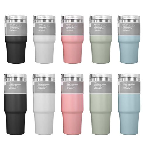 Tasse À Café En Acier Inoxydable, 890/600ml, Intelligente, De Voyage, Thermos Sous Vide, Avec Couvercle Coulissant, Isolée, Étanche