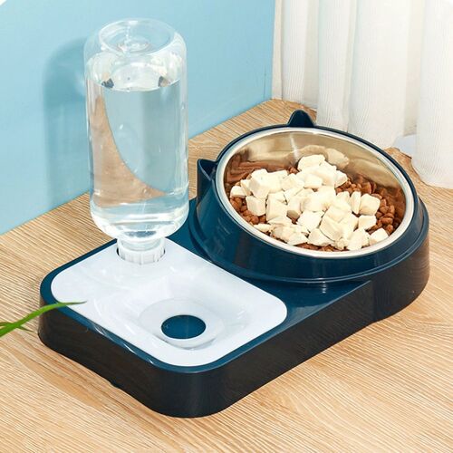 Distributeur De Nourriture Et D'eau Pour Chats Et Chiens, Double Bol Pour Protéger La Colonne Cervicale