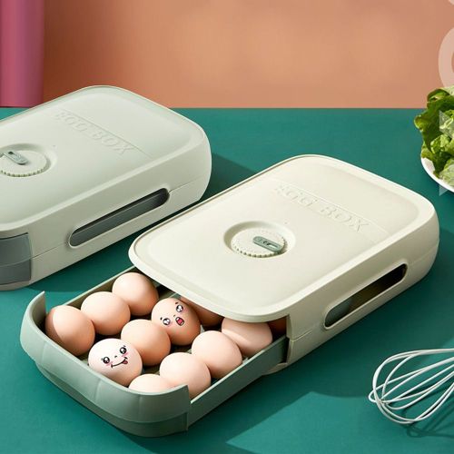 Boîte De Rangement D'¿Ufs, Tiroir De Conteneur, Support De Réfrigérateur Organisateur Plateau Refroidisseur Réfrigérateur Cuisine Nourriture Couvercle En Plastique, Accessoires De Maison