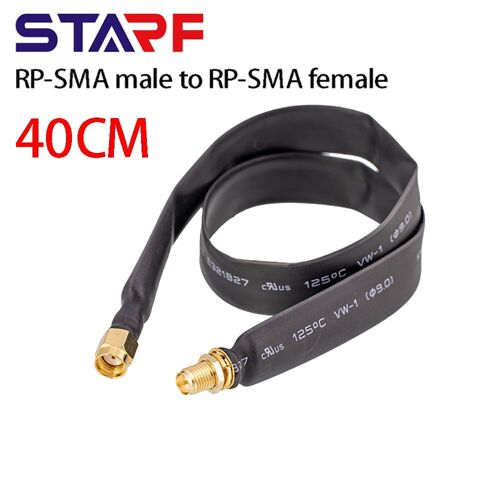 Câble d'antenne Pigtail RP-SMA mâle à RP-SMA femelle, 40cm, câble Coaxial pour fenêtre plate