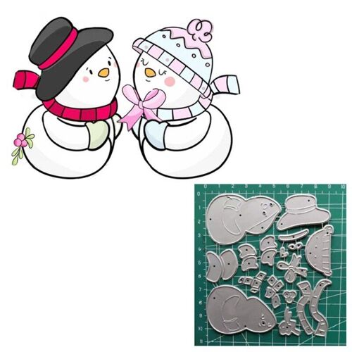 Matrices De Découpe En Métal Bonhomme De Neige De Noël, Pochoir, Bricolage, Scrapbooking, Album, Moule De Carte En Papier