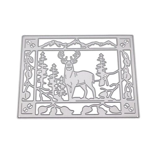 Matrices De Découpe En Métal D'élan De Noël, Pochoir, Bricolage, Scrapbooking, Modèle De Carte D'album En Papier, Moule, Décoration De Gaufrage
