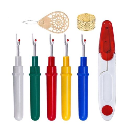 Ensemble De Dissolvant De Fil De Couture 8 Pièces, Ciseaux D'arrachage De Couture, Enfileur De Dé À Coudre