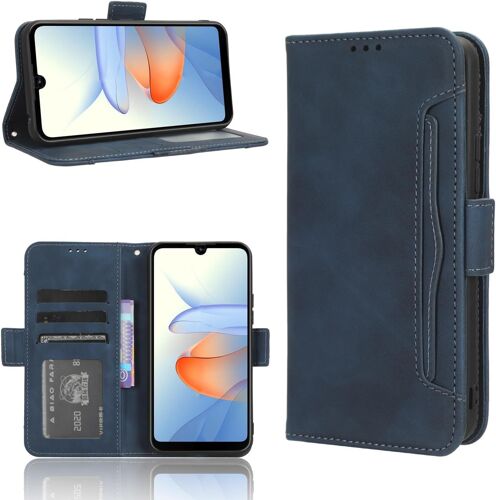 Coque Nokia C110,Housse En Pu Cuir De Haute Qualite Avec [Emplacements De Cartes] Flip Etui Pour Nokia C110 (Bleu)