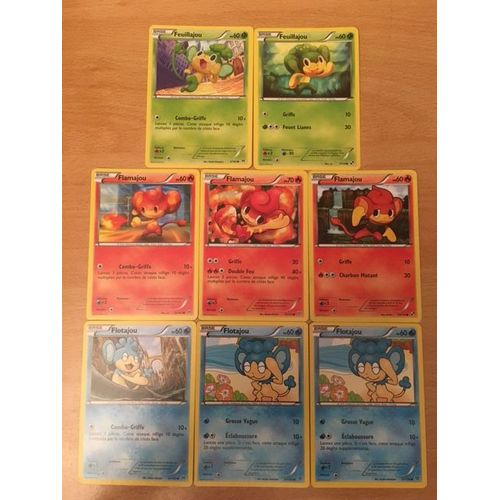 3x Flamajou + 2x Feuillajou + 3x Flotajou (Pokemon)