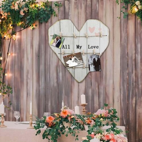 Cadres Photo avec 10 clips en forme de coeur, décorations murales pour Photo, pour ferme