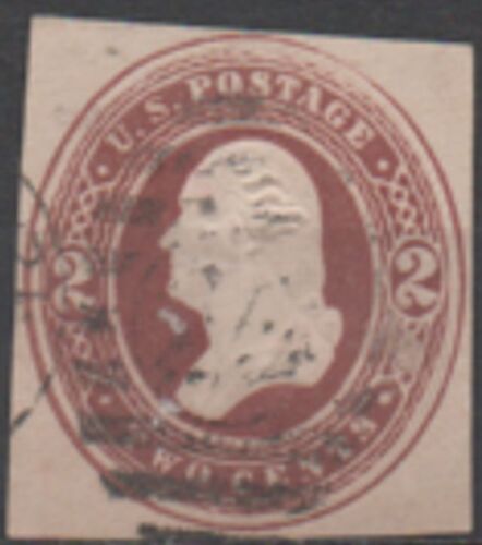 Etats Unis: Timbre De 2c Rouge Foncé Provenant D'un Entier Postal .