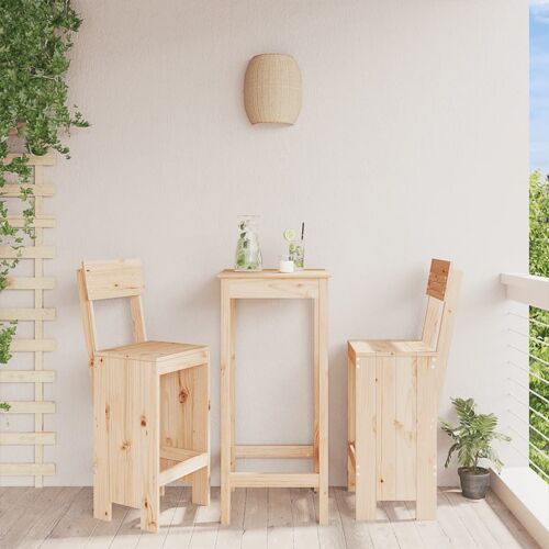 Vidaxl Tabourets De Bar 2 Pcs 40x48,5x115,5 Cm Bois Massif De Pin