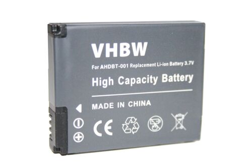vhbw Batterie remplacement pour GoPro ABPAK-001, AHDBT-002, AHDBT-001 pour caméra vidéo caméscope (1100mAh, 3,7V, Li-ion)