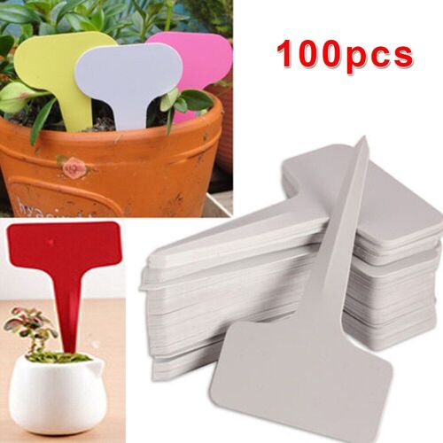Étiquettes De Plantes De Jardin En Plastique, 100 Pièces, Marqueurs De Pépinière, Pour Pots De Fleurs, Étiquettes De Graines, Marque De Plateau, Bricolage, Outils De Décoration De Jardin