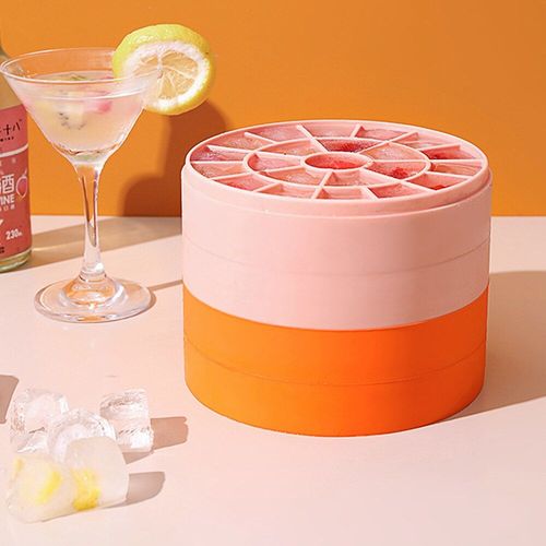 Pochoir De Stockage De Glace En Silicone, Compartiment À Glace, Avec Couvercle Amovible, Empilable, Facile À Libérer, Grande Capacité, Livraison Directe