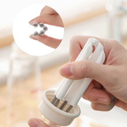 Brosse De Nettoyage Flexible Multifonctionnelle Pour Couvercle De Tasse, Outil De Décontamination Pour Ménage