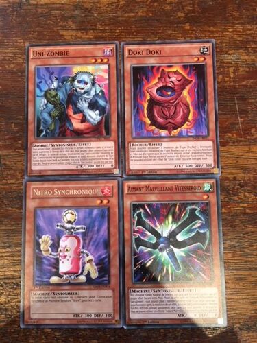 Uni-Zombie + Nitro Synchronique + Doki Doki + Aimant Malveillant Vitesseroid (Yu Gi Oh)