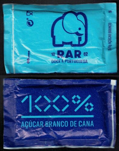 Portugal Sachet Sucre Sugar Rar Refinarias De Açúcar Reunidas Sucre De Canne Blanc Doce & Portuguesa