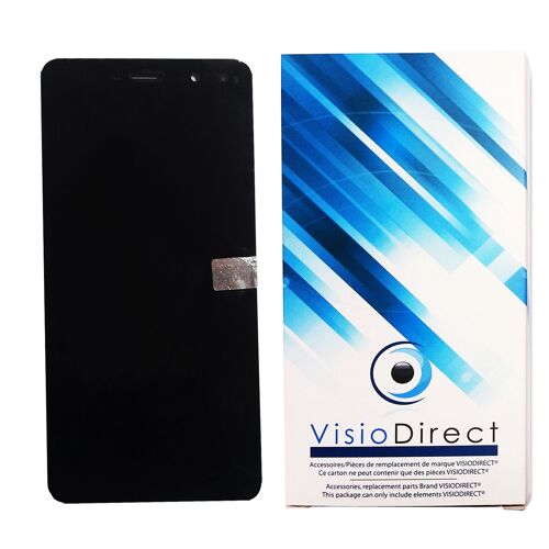 Visiodirect® Ecran Complet Pour Huawei Y6 2017 5" Telephone Portable Noir Vitre Tactile + Ecran Lcd