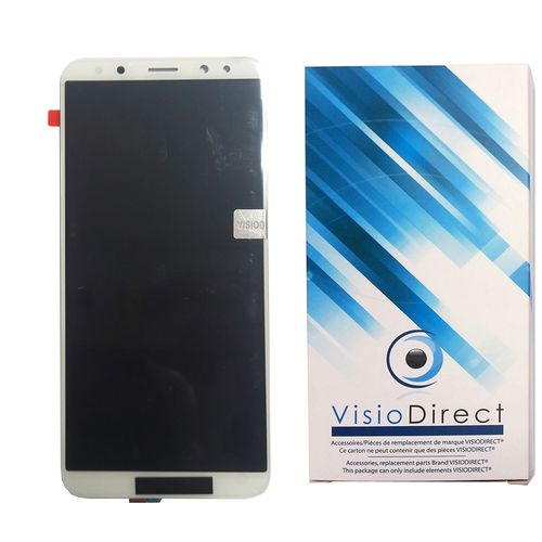Visiodirect® Ecran Complet Pour Huawei Mate 10 Lite 5.9" Telephone Portable Blanc Vitre Tactile + Ecran Lcd