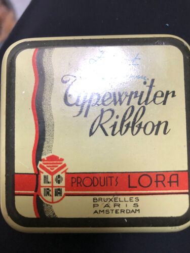 Typerwriter Ribbon, Produit Lora, Bruxelles, Paris, Amsterdam, Vintage. Made In Belgium. Rare