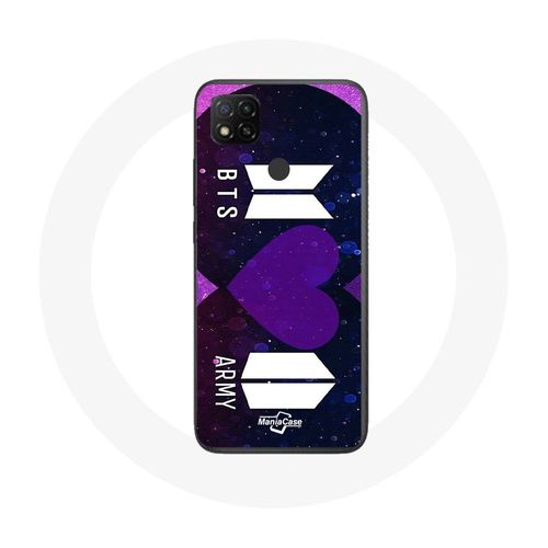 Coque Pour Xiaomi Redmi 9c Bangtan Sonyeondan Logo Bts Et Logo Army I Purple You
