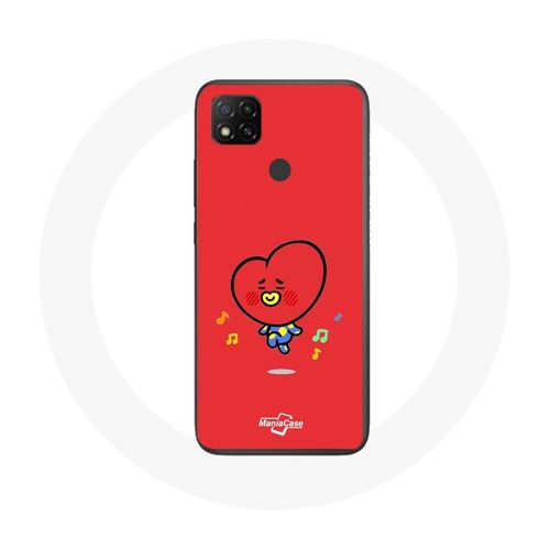 Coque Pour Xiaomi Redmi 9c Bts Bangtan Garçons Bt21 Tata V Fond Rouge