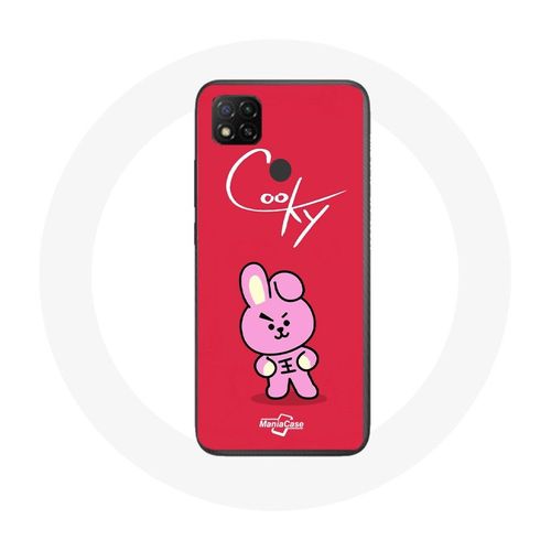 Coque Pour Xiaomi Redmi 9c Bts Bangtan Garçons Bt21 Cooky Fond Rouge