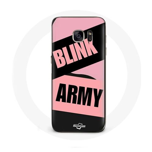 Coque Pour Samsung Galaxy S6 Bts Army Et Blackpink Blink Rose Noir