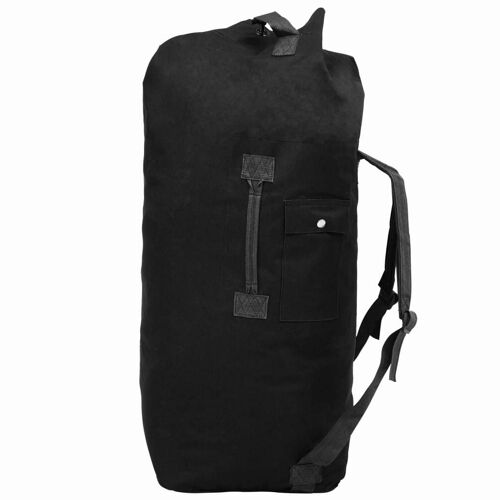 Vidaxl Sac De Sport En Style Militaire 85 L Noir-Syma