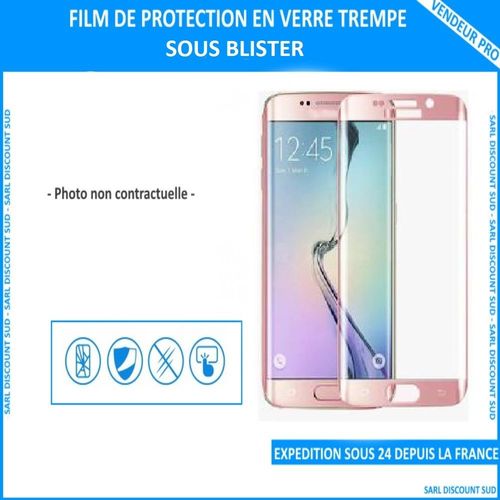 Film De Protection En Verre Trempé Finition Carbone Pour Huawei Honor 8 De Couleur Rose Sans Blister