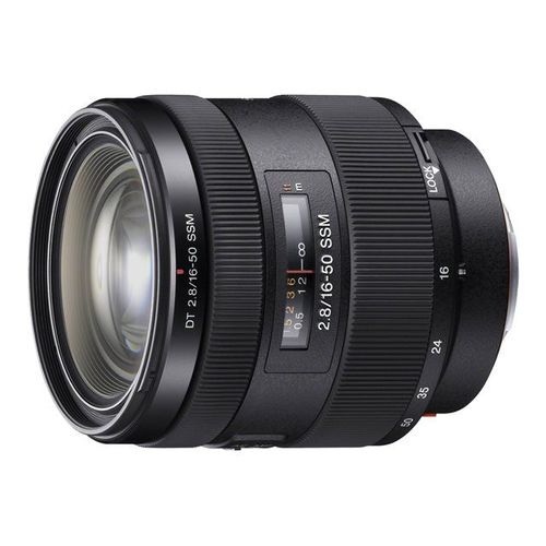 Objectif Sony SAL1650 - Fonction Zoom - 16 mm - 50 mm - f/2.8 DT SSM - Sony A-type - pour Handycam NEX-VG900; a SLT-A55, A57, A58, A65, A77; a NEX F3D, F3K, F3Y; a1; a3000