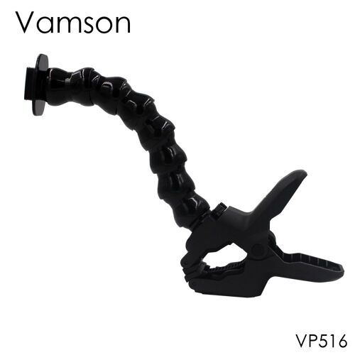 CNYO® Vamson Pour Go Pro Accessoires Réglable Cou Jaws Flex support de Fixation Flexible Trépied pour Gopro hero 6 5 4 pour Yi Caméra