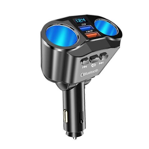 Chargeur De Voiture À Double Port Usb 2 Voies Répartiteur De Prise D'allume-Cigare Automatique Dc12-24v 4.8a Bluetooth 5.0 Lecteur Mp3 Avec Mains Libres