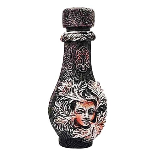 Bouteille de sorcière de l'homme vert / Death Shead / céleste Decor lune / pot Potion bouteille, gothique Wiccan autel Statue A