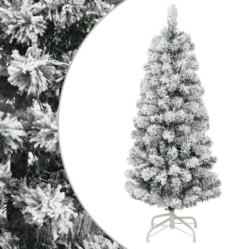vidaXL Sapin de Noël artificiel à charnières avec neige floquée 150 cm