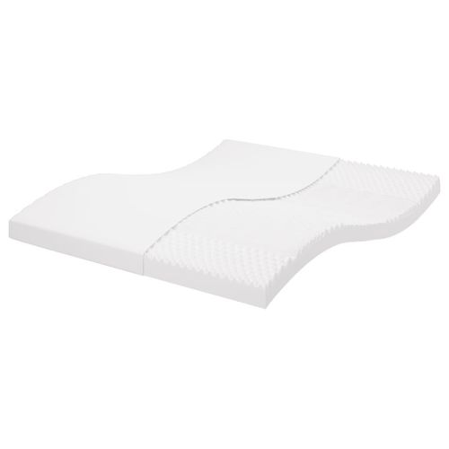 vidaXL Matelas en mousse blanc 180x220 cm 7 zones dureté 20 ILD