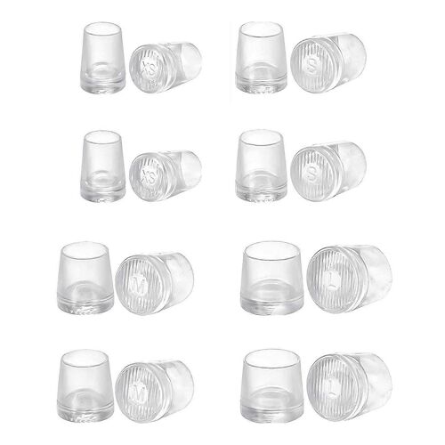 8 Paires De Protecteurs De Talon Haut De Protection De Talon De Réparation De Chapeaux Couvres, Très Petits, Petits, Moyens, Grands, Protecteurs De Talons Hauts Transparents Pour Marcher Sur L'herbe