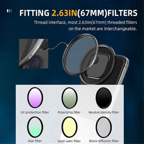 Filtre Support de Téléphone pour 12/13/14/15Pro Filtre pour Porte-Filtre Accessoire A