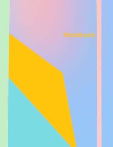 Notebook: Purple Pink Yellow Print Composition Notebook- College Ruled 150 Pages Large 8.5 X 11