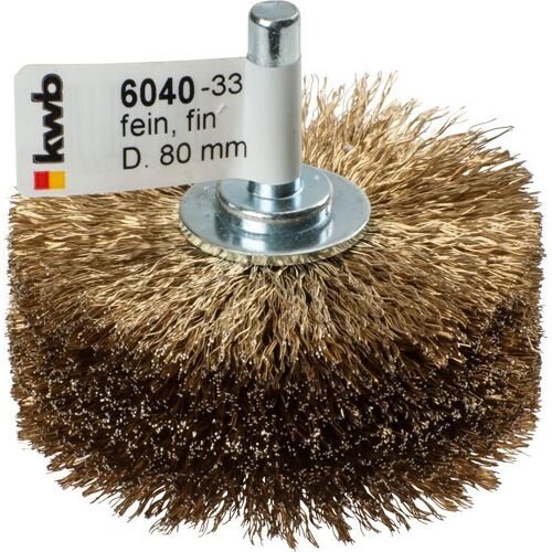 KWB Brosse à structurer le bois, fil d'acier HSS laitonné - 604033