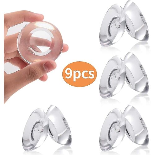 9 Pcs Door Stoppers Wall Protector Rubber - Protecteurs muraux transparents de poignées de porte autocollants pare-chocs de porte ronds auto-adhésifs