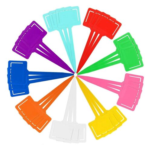Coloré En Plastique Plante Tags, -Type Jardin Étiquettes, Imperméable à L'eau Pépinière Jardin Marqueurs (Aléatoire C 40 Pcs