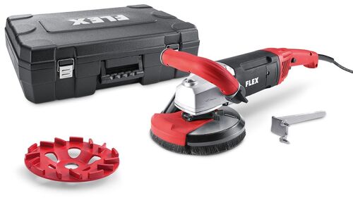 Flex Meuleuse béton puissante 1800 W pour poncer près du mur, 150 mm LD 18-7 R Kit E-Jet - 418.781