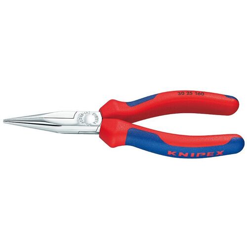 Knipex Pince à becs longs chromée avec gaines bi-matière 160 mm - 30 25 160