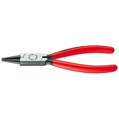 Knipex Pince à becs ronds noire atramentisée polie gainées en plastique 125 mm - 22 01 125